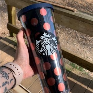 2017 Rose Gold polka dot Starbucks 24oz tumbler